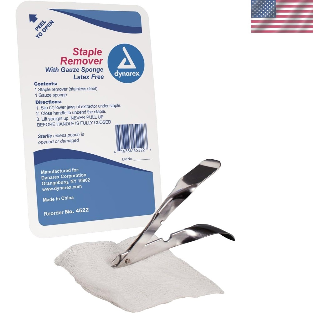 Compact Stainless Steel Staple Remover Kit - Sterile & Lightweight for Safety