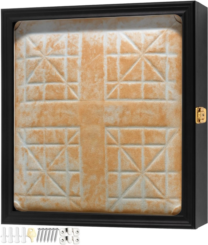 Full Size Baseball Base Plate Display Case Baseball Base Holder Display Case Cab