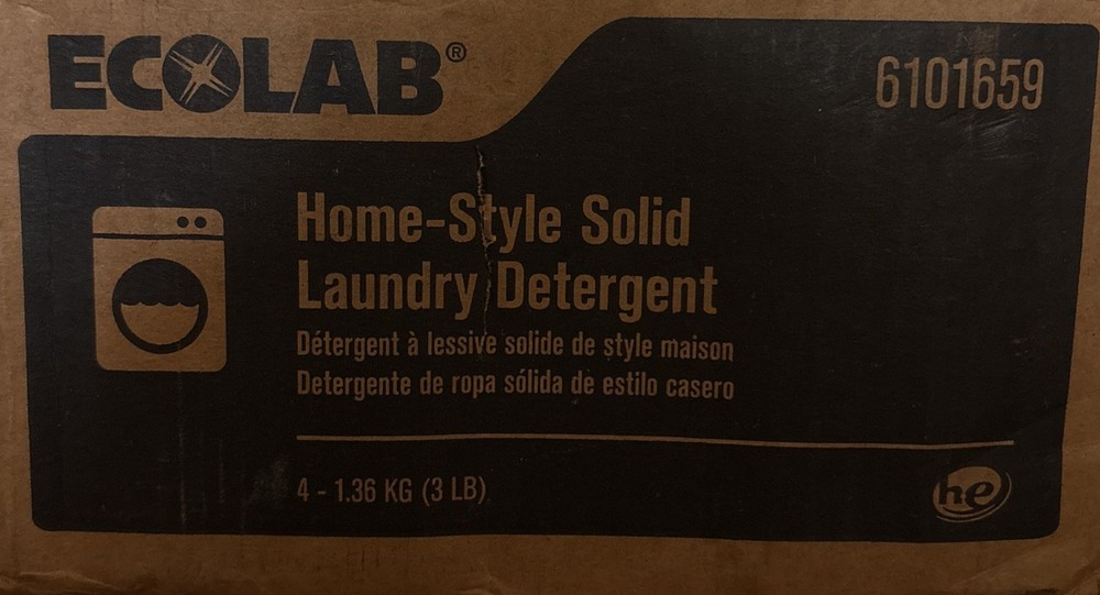 4x Ecolab Home-Style Solid Laundry Detergent 6101659
