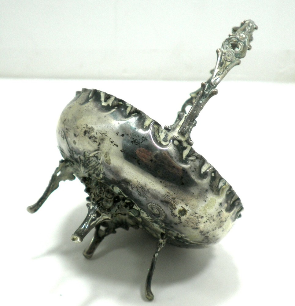 Antique German 800 Silver Small Basket Fruits Classic Pattern