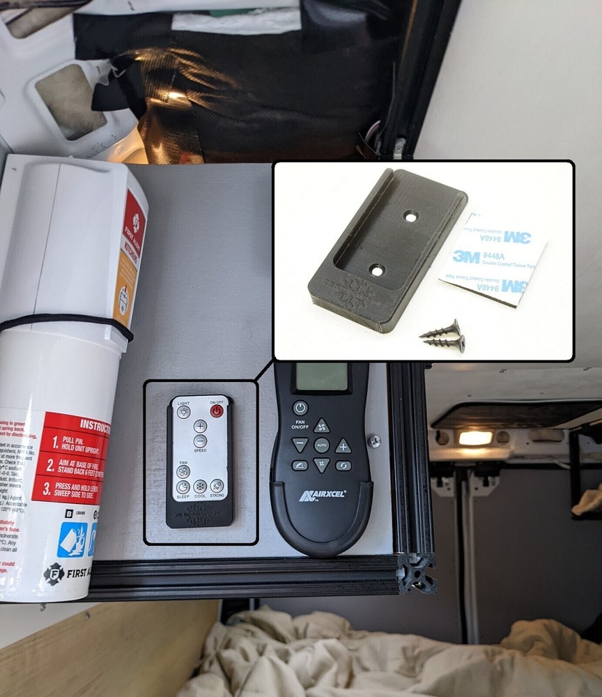 3D Printed Wall Mount for ZEROBREEZE MARK2 Portable Air Conditioner Remote