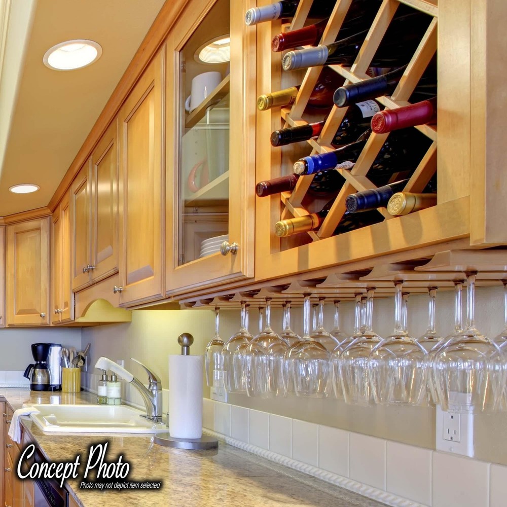 Outwater 18 Bottle Trimmable Cherry Wine Rack Lattice Insert Panel