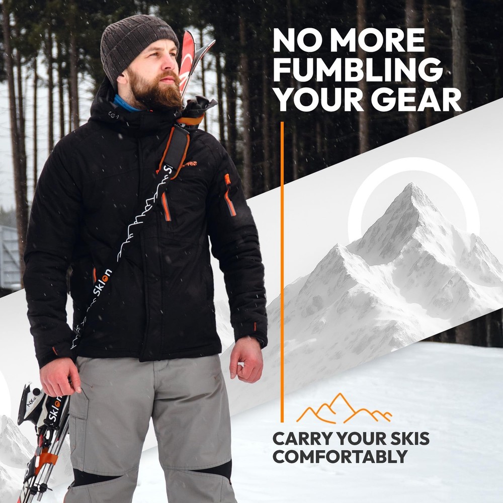 Sklon Ski Strap and Pole Carrier | Avoid The Struggle and Effortlessly Transp...