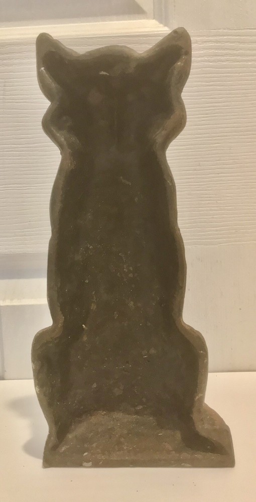 Authentic Antique Cast Iron 9.5” Black Cat Doorstop