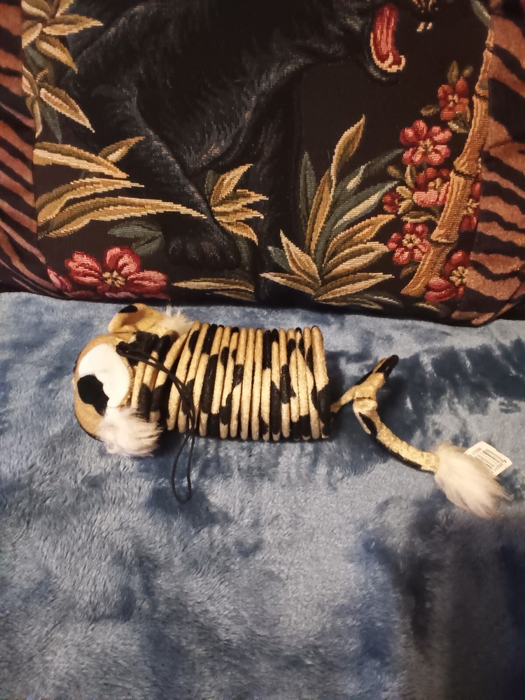Leopard print soft slinky infant toy