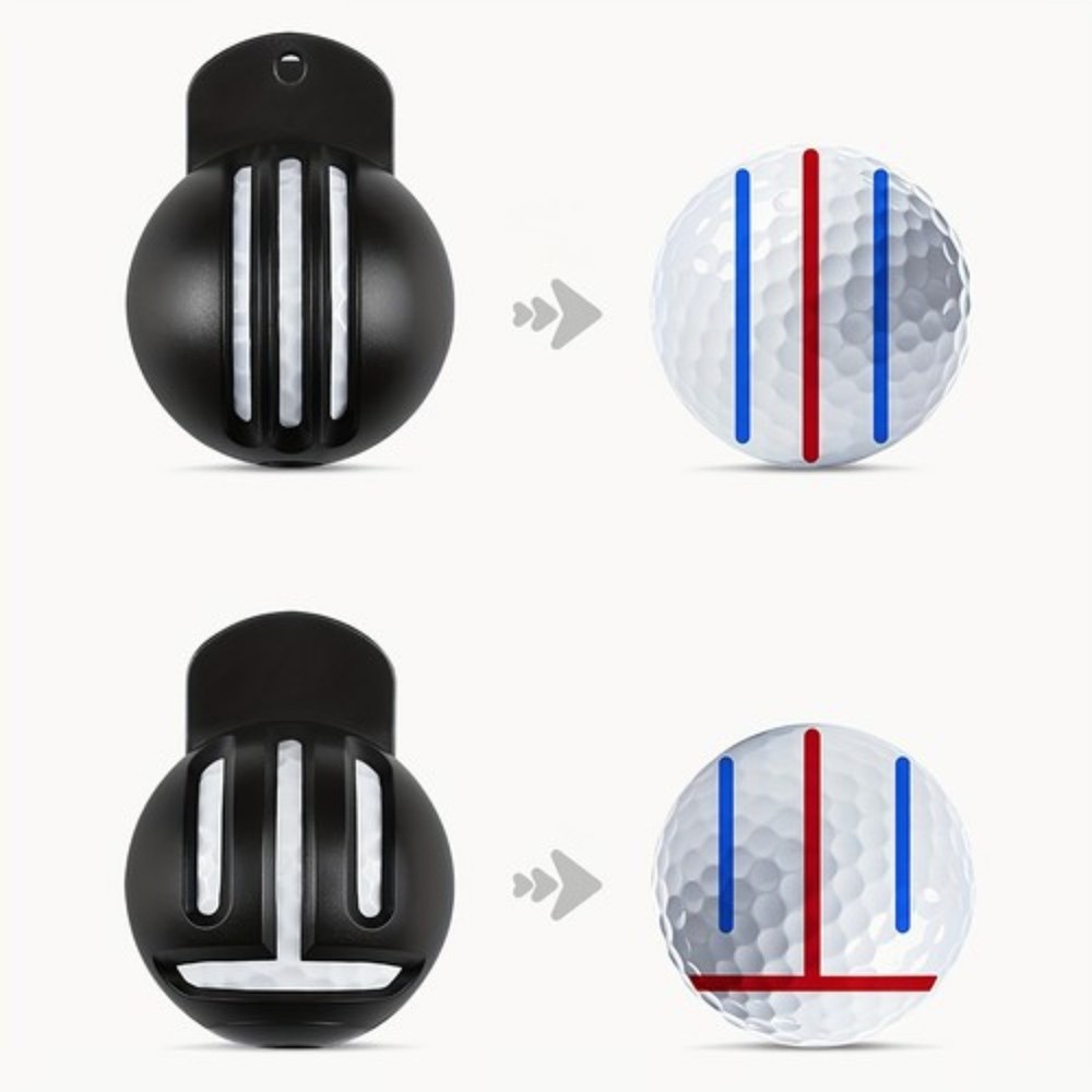 Advanced Golf Ball Effortless 2 Stamp Markers with Alignment Tool