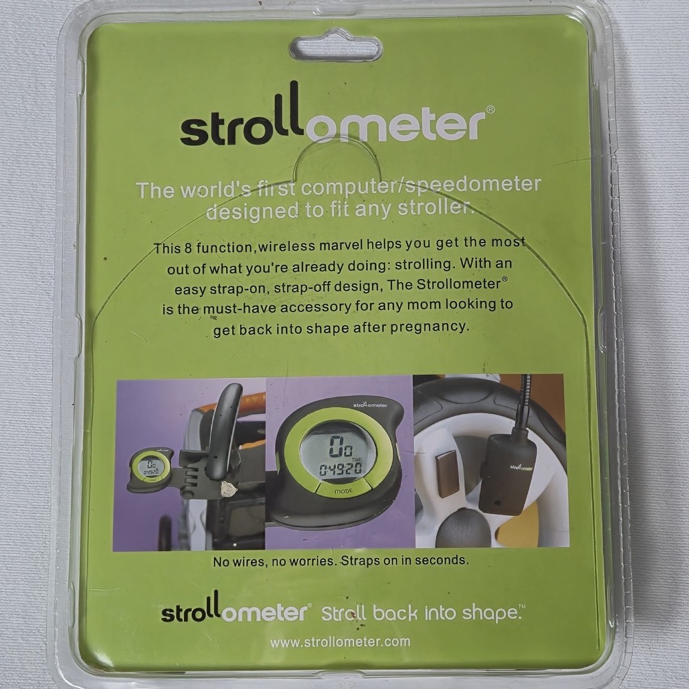 Strollometer Computer Speedometer Fits Any Stroller Jogging Workout- New Sealed