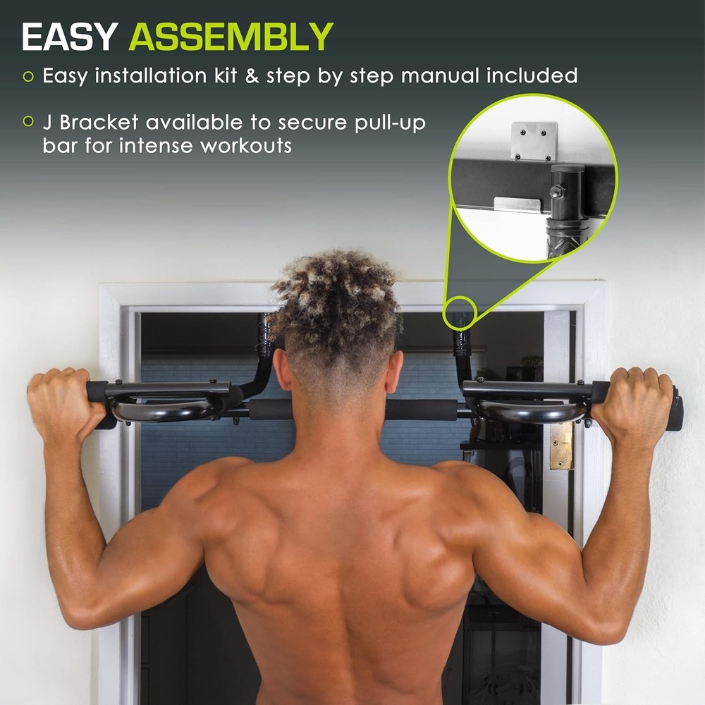 Portable Easy Install Pull Up Bar for Effective Home Workouts - 300 lbs Max