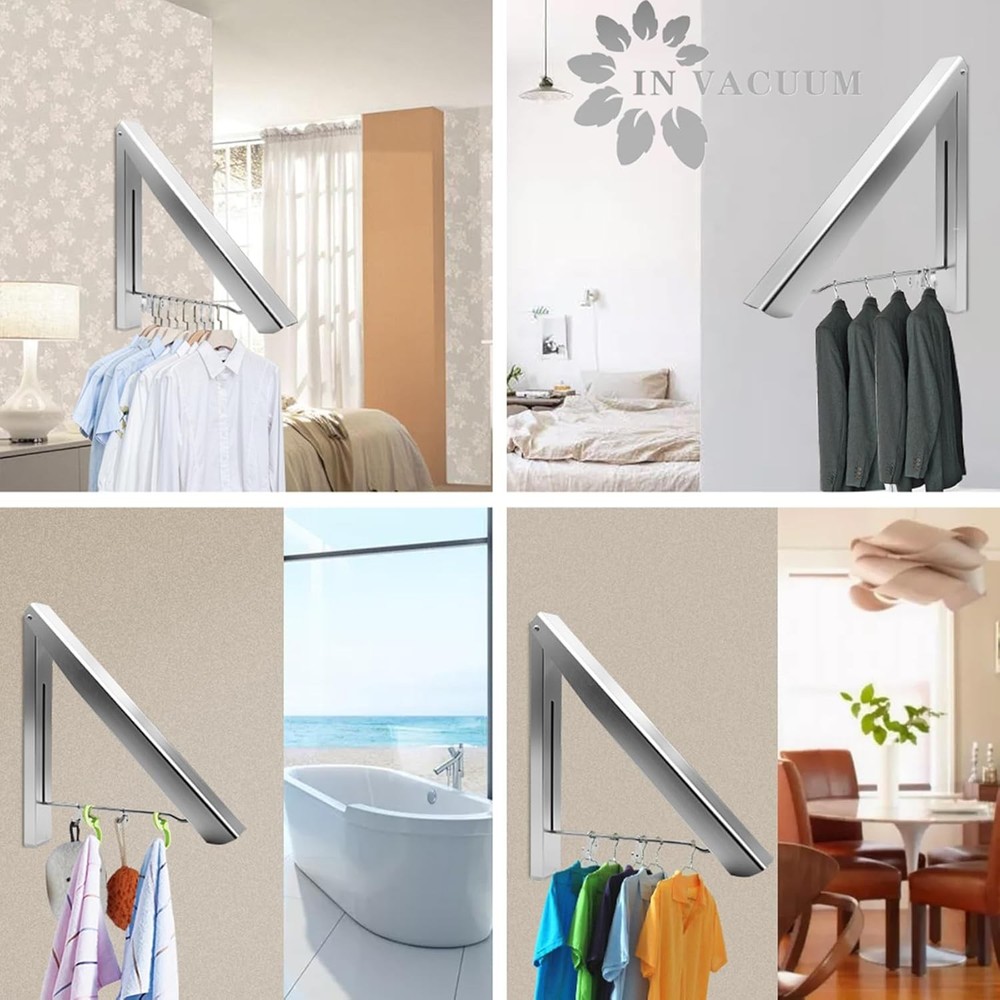 Drying Racks for Laundry Foldable Retractable Clothes Folding Indoor Aluminium