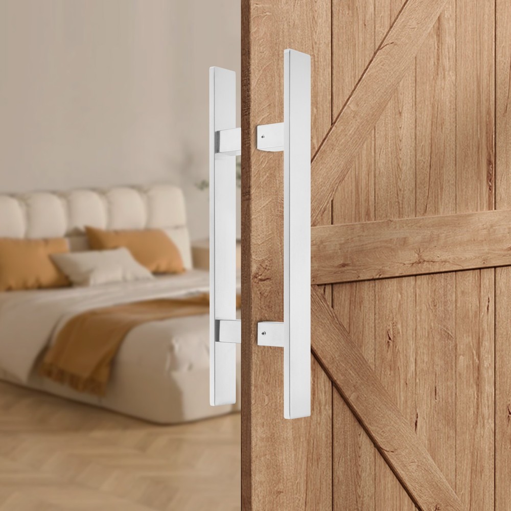 H-Shaped Push Pull Door Handle Stainless Handle Sliding Dual Sided Door Handle