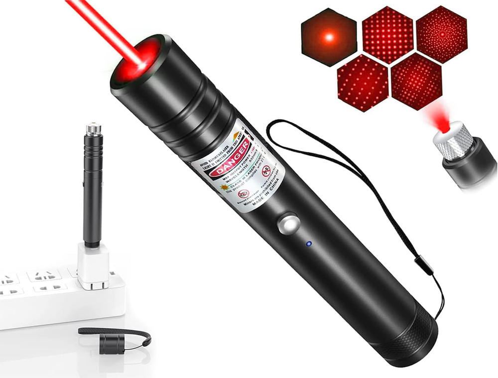 Red Laser Pointer USB Charging Office Teaching Flashlight Laser Pointer Cat Toy