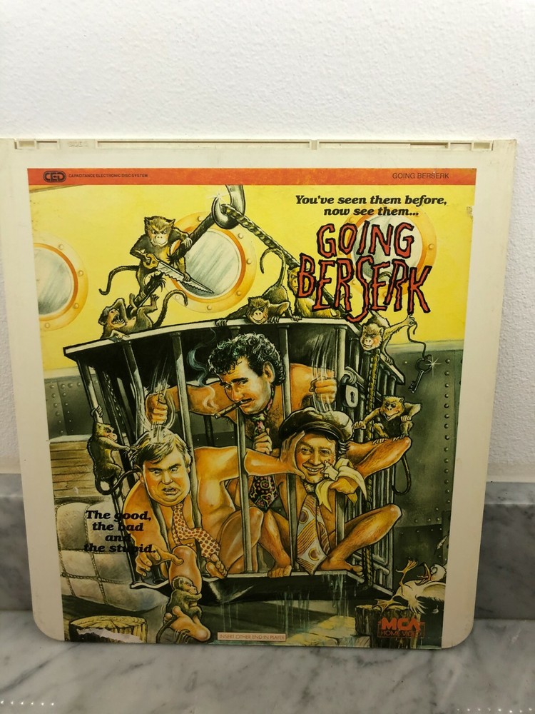 CED Movie - Going Berserk - John Candy. RCA SelectaVision Capacitance Disc