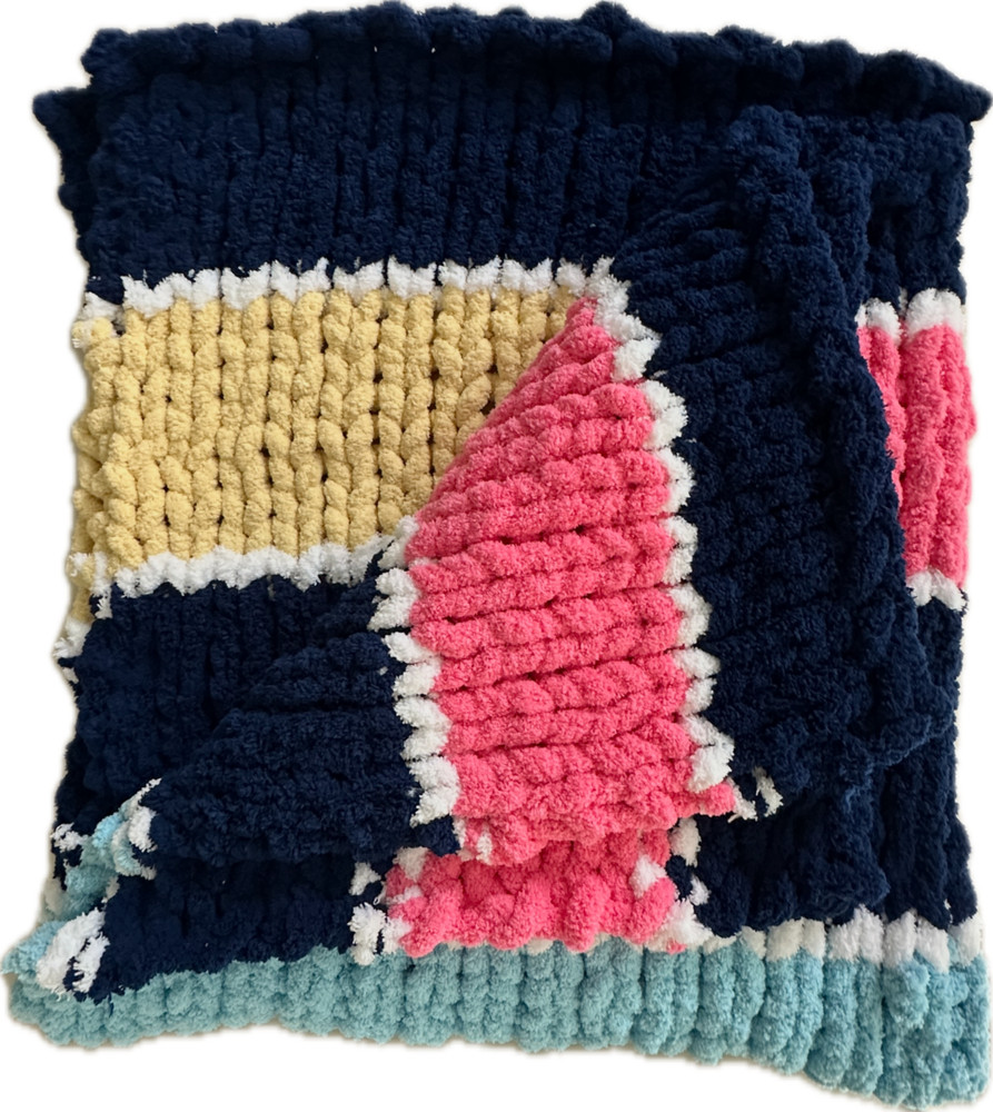 handmade crochet afghan / throw blanket new