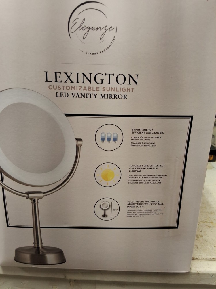 Illuminated Vanity Mirror With LED Lights In Box Used Lightly