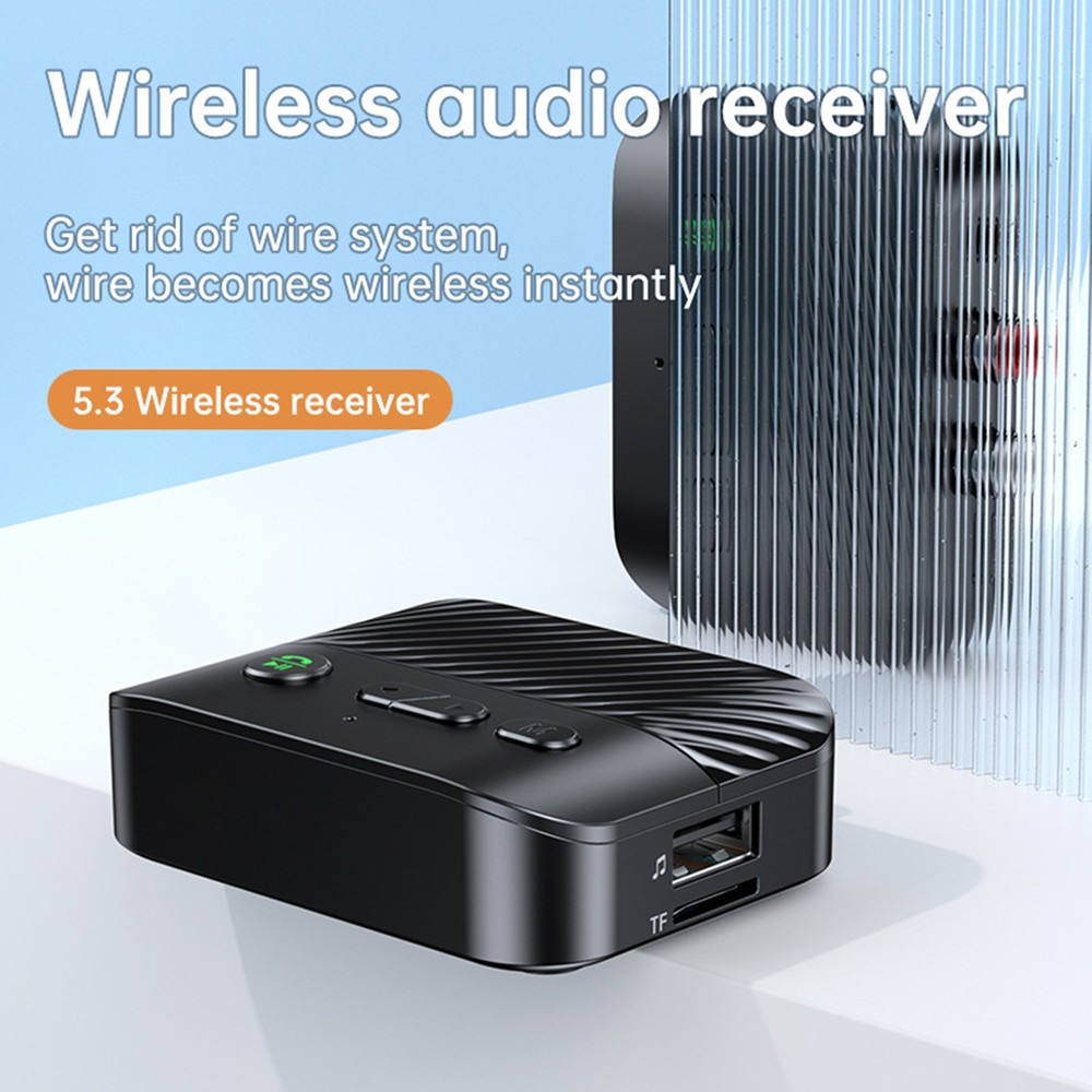 Bluetooth 5.3 Receiver Adapter Wireless Audio Receiver USB Audio Adapter