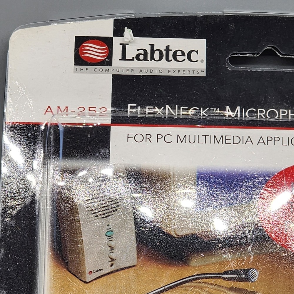 Labtec AM-252 Adjustable Flexneck Microphone For PC Multimedia Applications -NEW