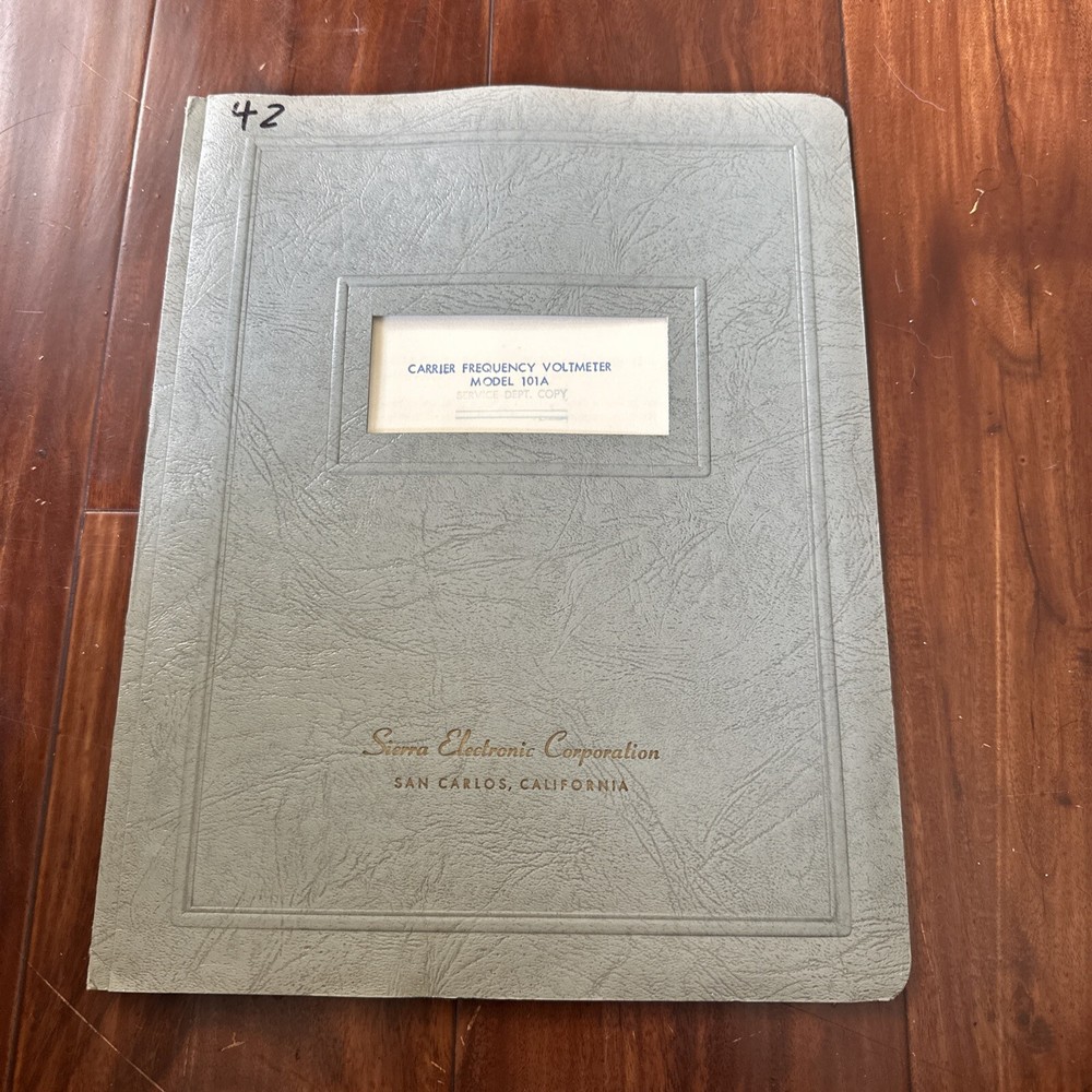 Sierra Electronic Model 101A Carrier Frequency Voltmeter Operating