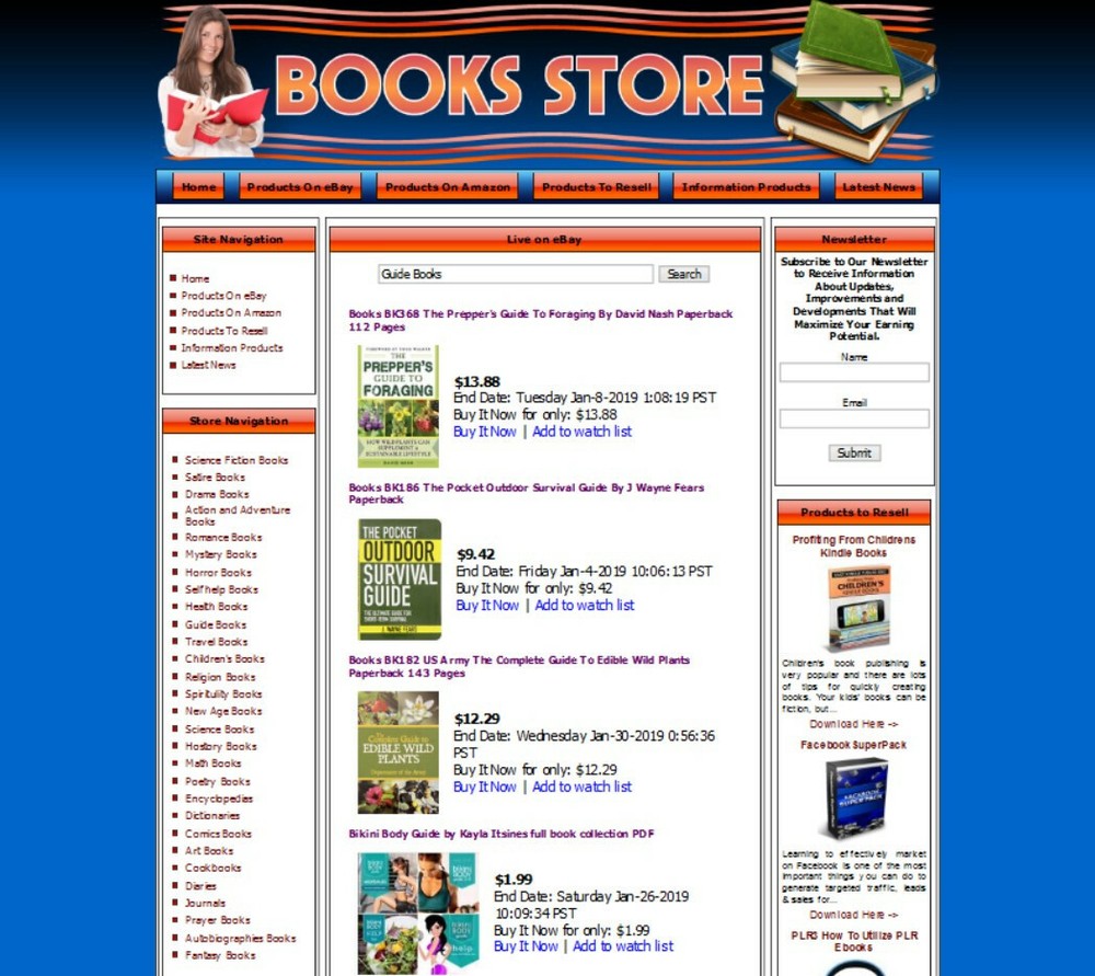 BOOK STORE - Complete Turnkey Website + Amazon Google Affiliate