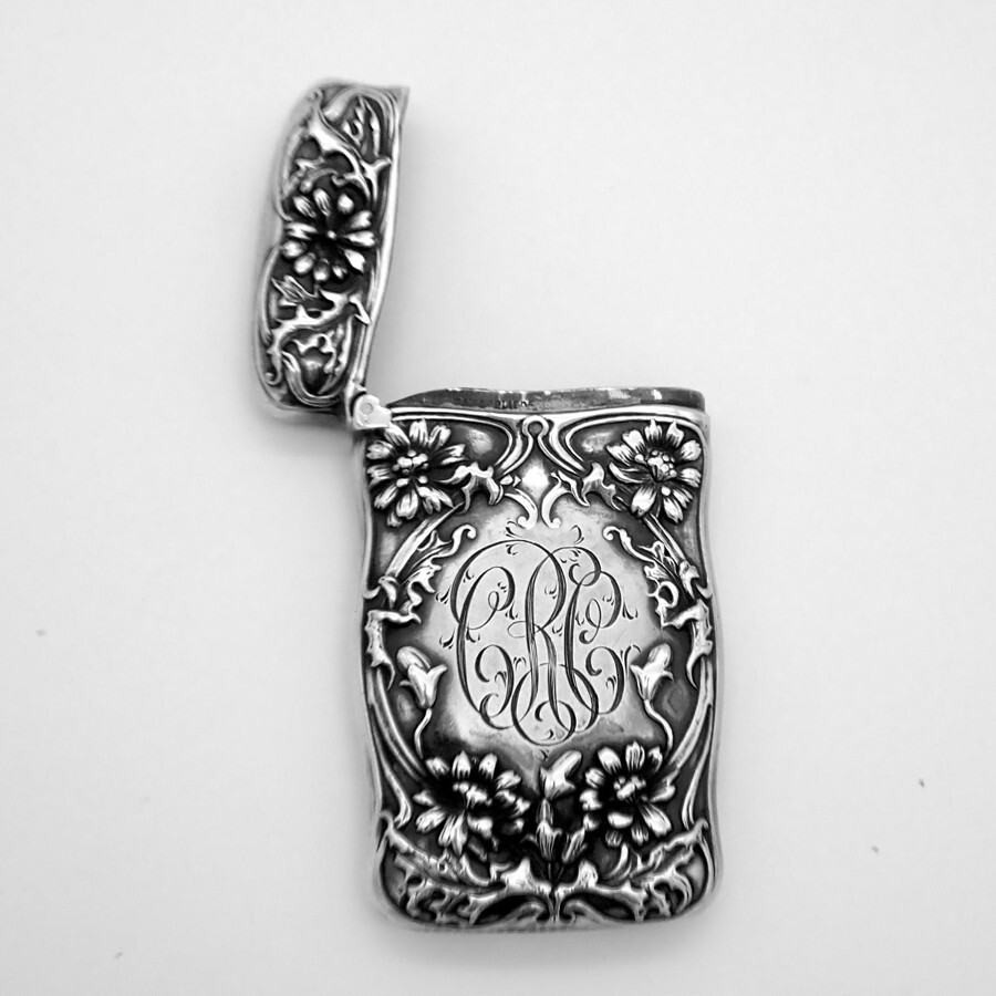 Match Safe Gorham Sterling Silver Mono CRC Xmas 1909