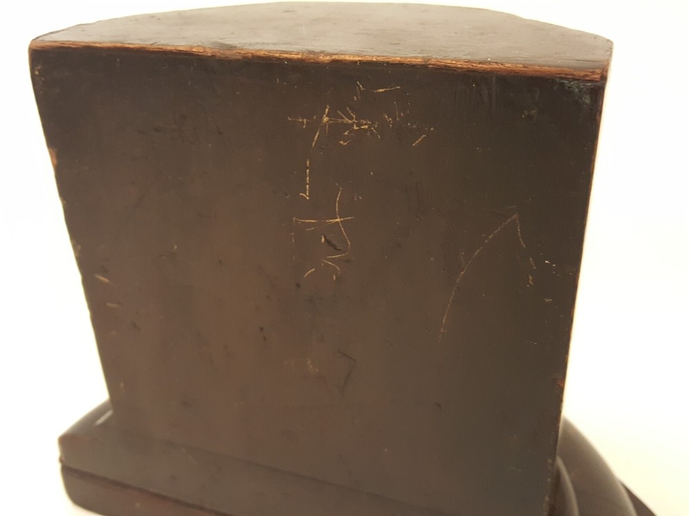 Vintage 40s walnut bookends pair colum columnar rook