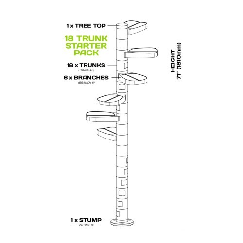 Monkee Tree Cat Ladder Starter Pack, 18 Trunk