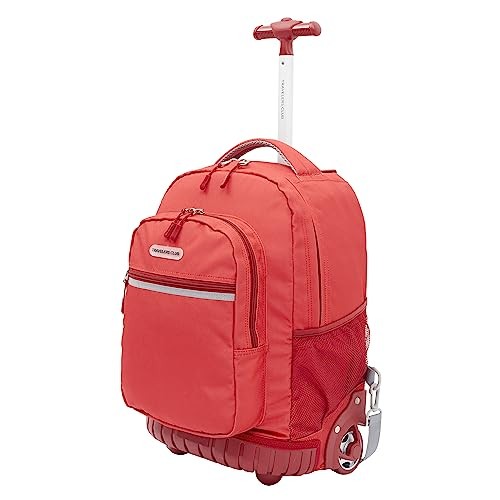 Rolling Backpack 18 Inch Red