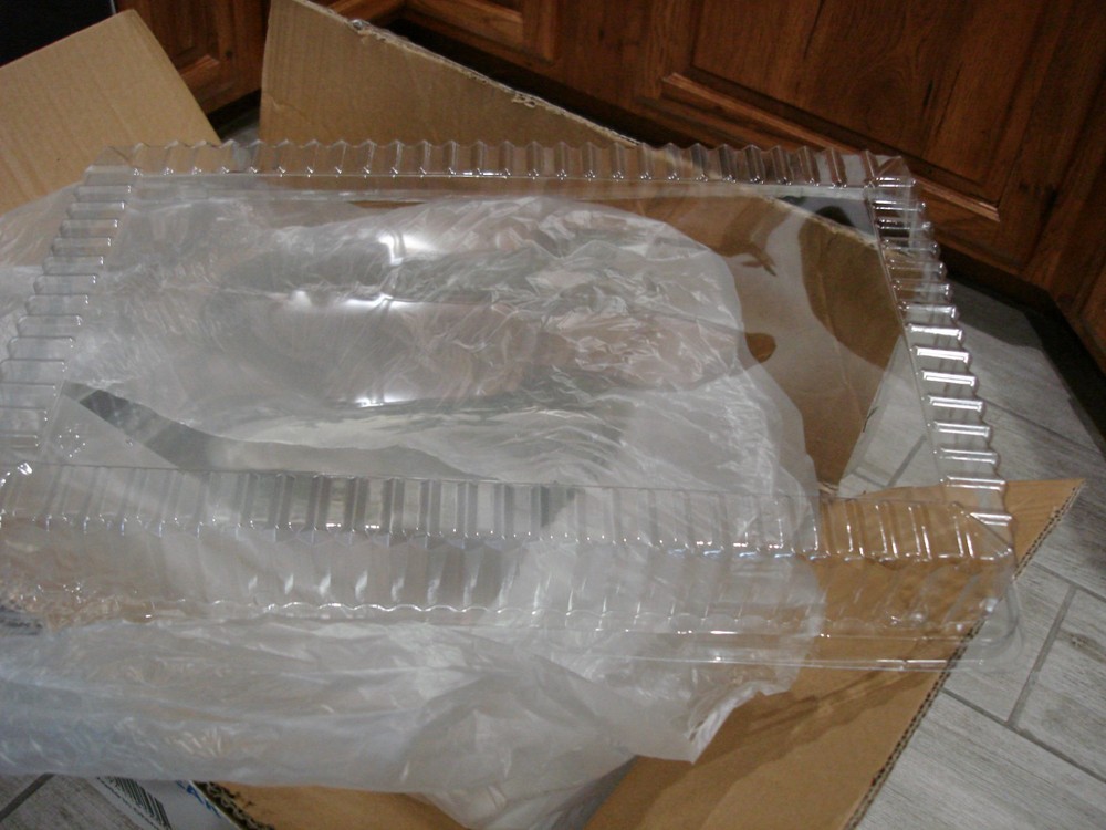 Fineline DDRC1812.L, 12"x18" Clear Rectangular Dome PET Lids, 40 Count Case