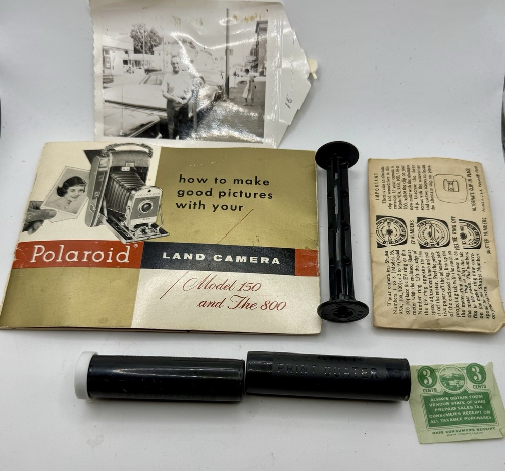 Polaroid Land Camera Model 150 w/ Original Box Vintage Instant Camera Untested