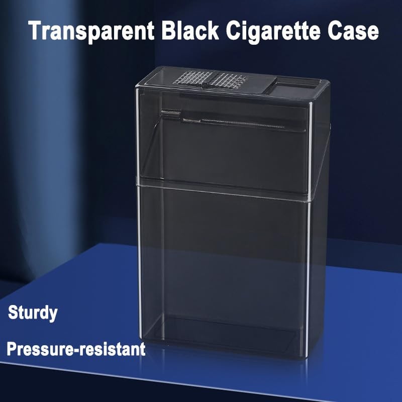 (2 Pack) Acrylic Transparent Cigarette Case