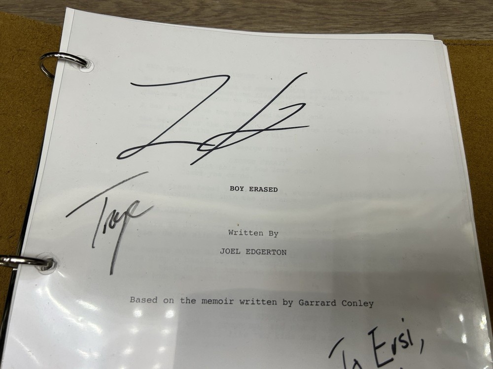 SIGNED AUTOGRAPHED Boy Erased Leather Bound Movie Script Screenplay