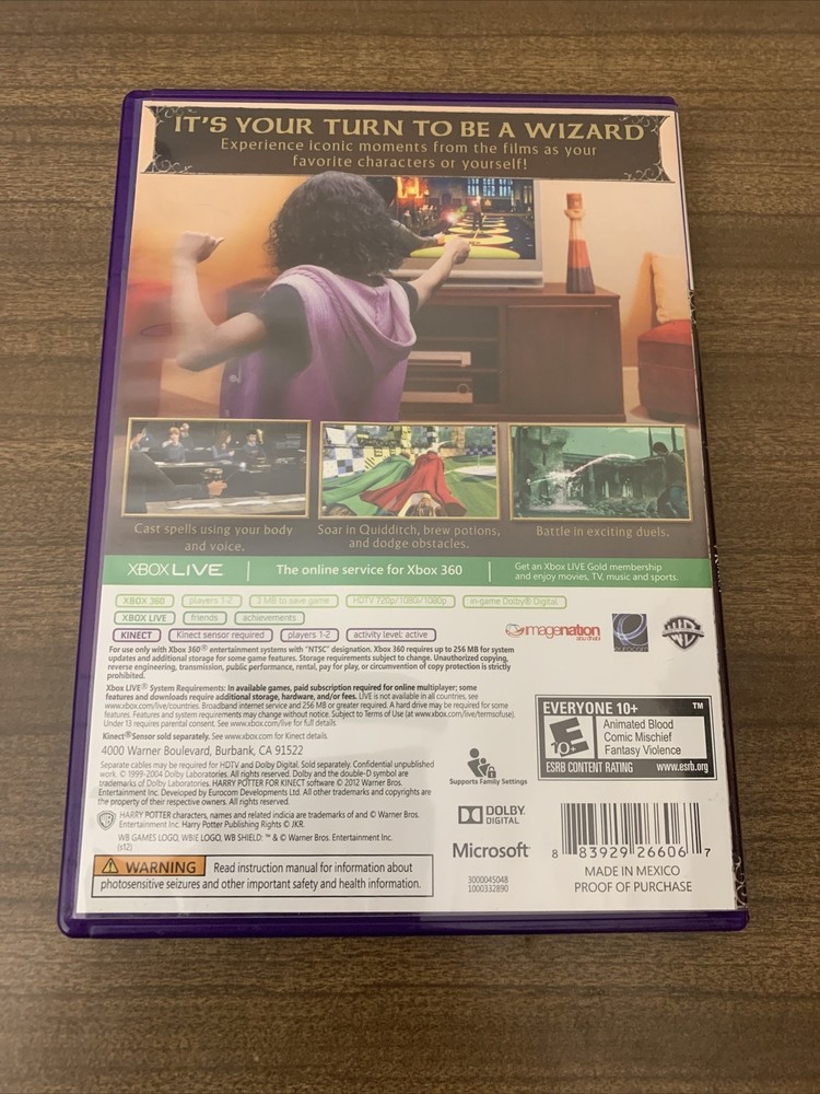 xbox 360 kinect censor bar with 4 games WORKING CIB GAMES