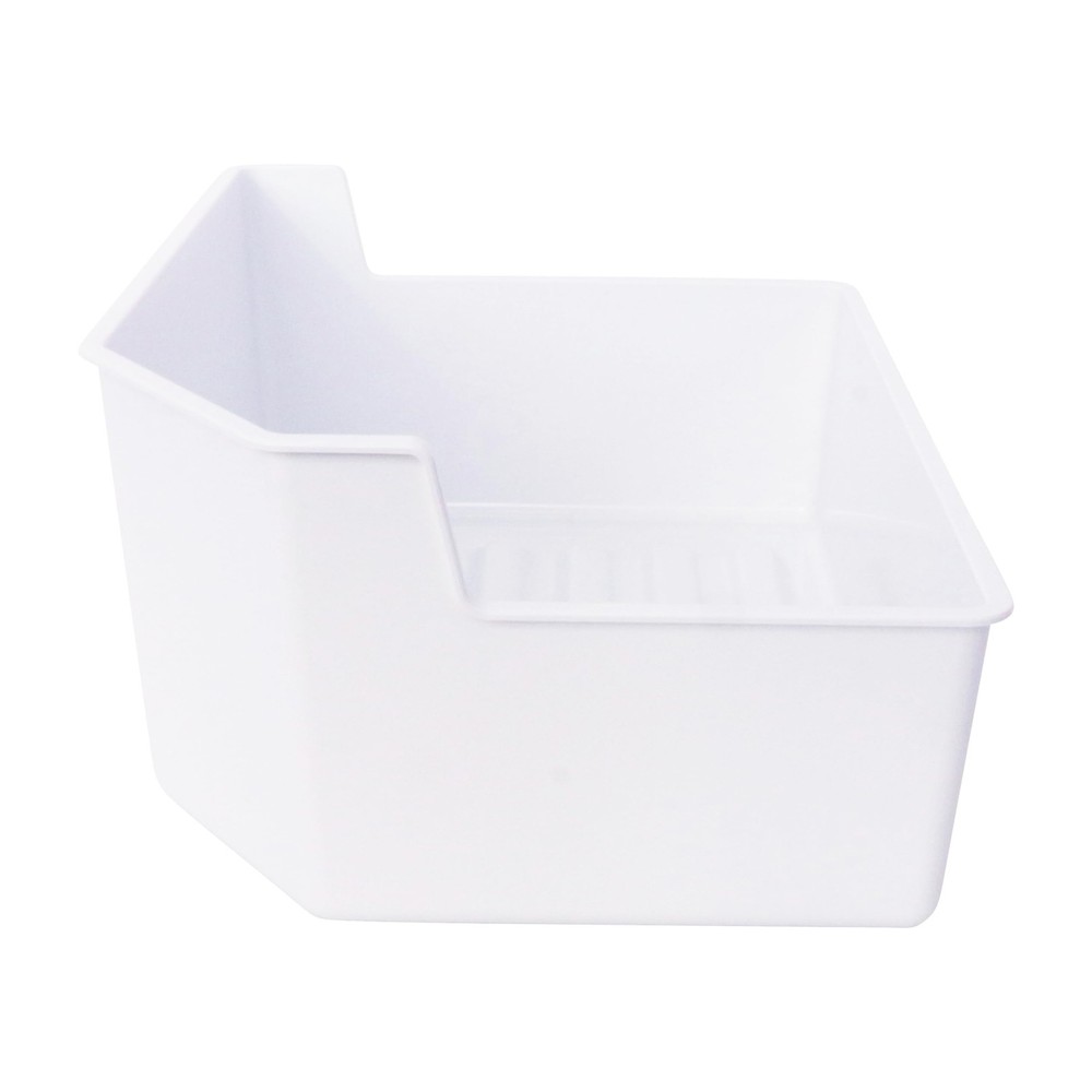 Kitchen Basics 101 240385201 Ice Cube Bucket Container Refrigerator, White