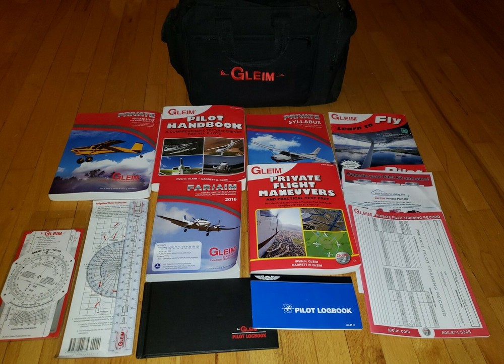 Gleim Private Pilot Test Prep Training Materials Kit Knowledge Flight Plotter ++