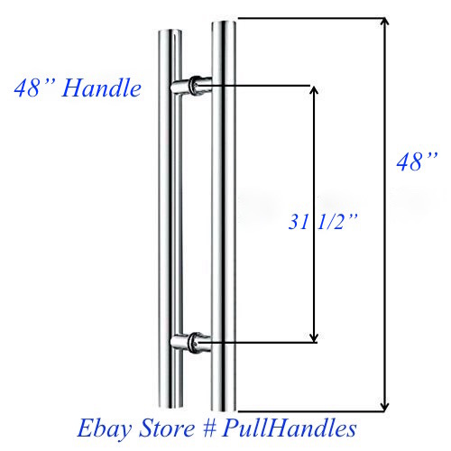 Door Hardware Polished Chrome Pull Handles Bar Pulls Entry Entrance Storefront