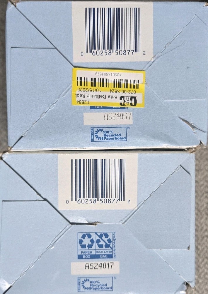 Brita Refillable Water Filtration System Filter 3 Refills 2 Pack 6 Total New