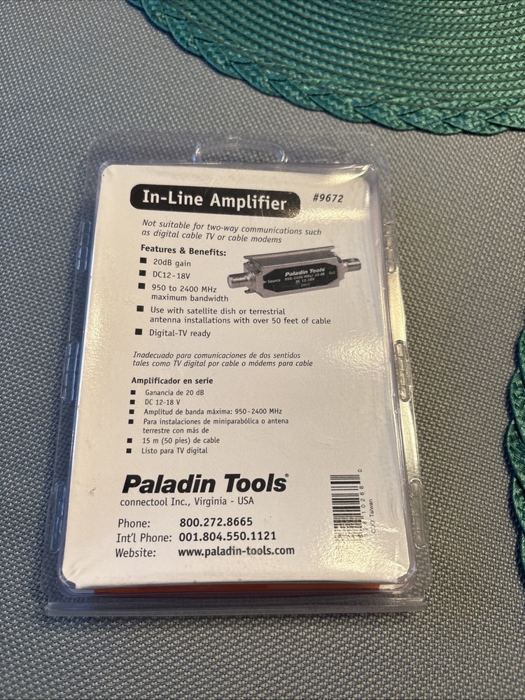 Paladin Tools 9672 In-Line Amplifier