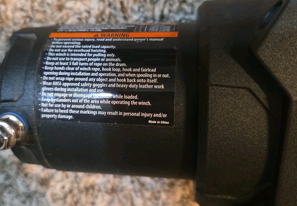 Hyper Tough 5500-LB Electric UTV Wench- See Description