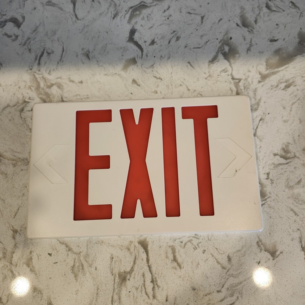 Red White Exit Sign