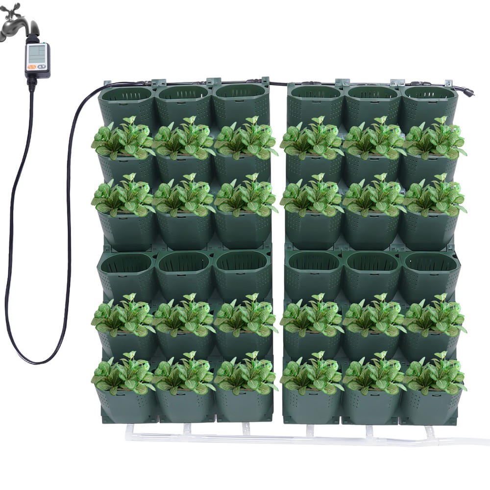 36 Pocket Wall-Mounted Self-Watering Vertical Garden Planter System
