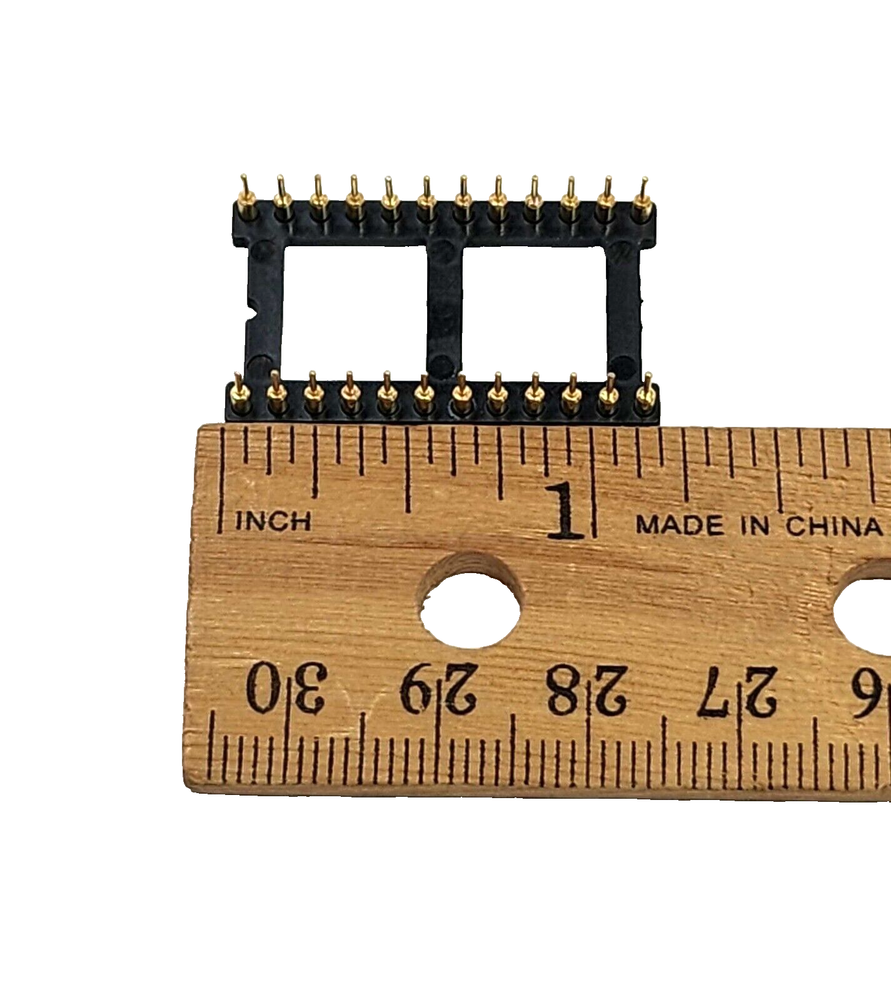 24 Position Low Profile DIP Socket - 0.100" (2.54mm) Pitch - 0.600" Row Spacing