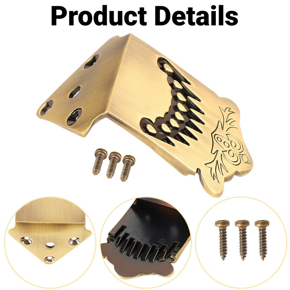 8 String Mandolin Tailpiece Metal Feather Pattern Replacement Part for Arched...