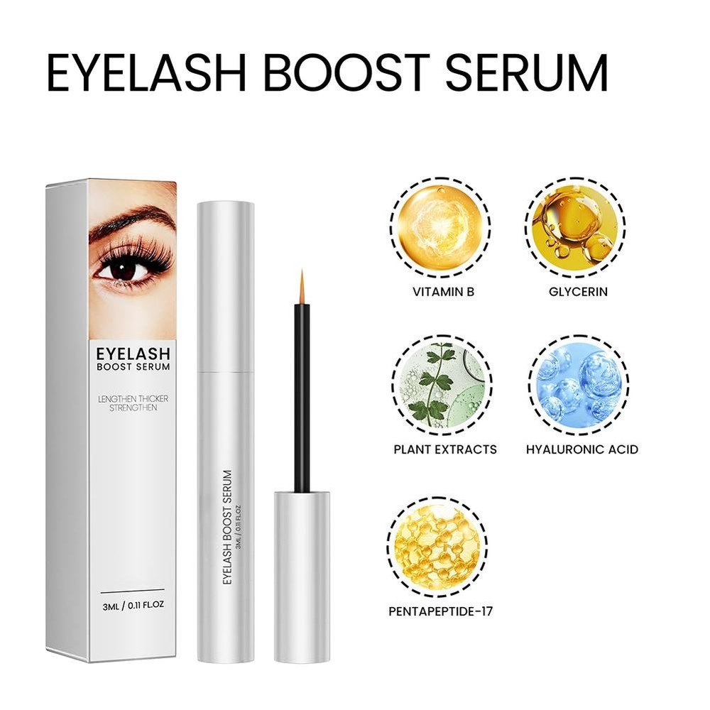 Eyelash & Eyebrow Growth Serum by Boostlash (3ml) Grows Longer Thicker Ful US .