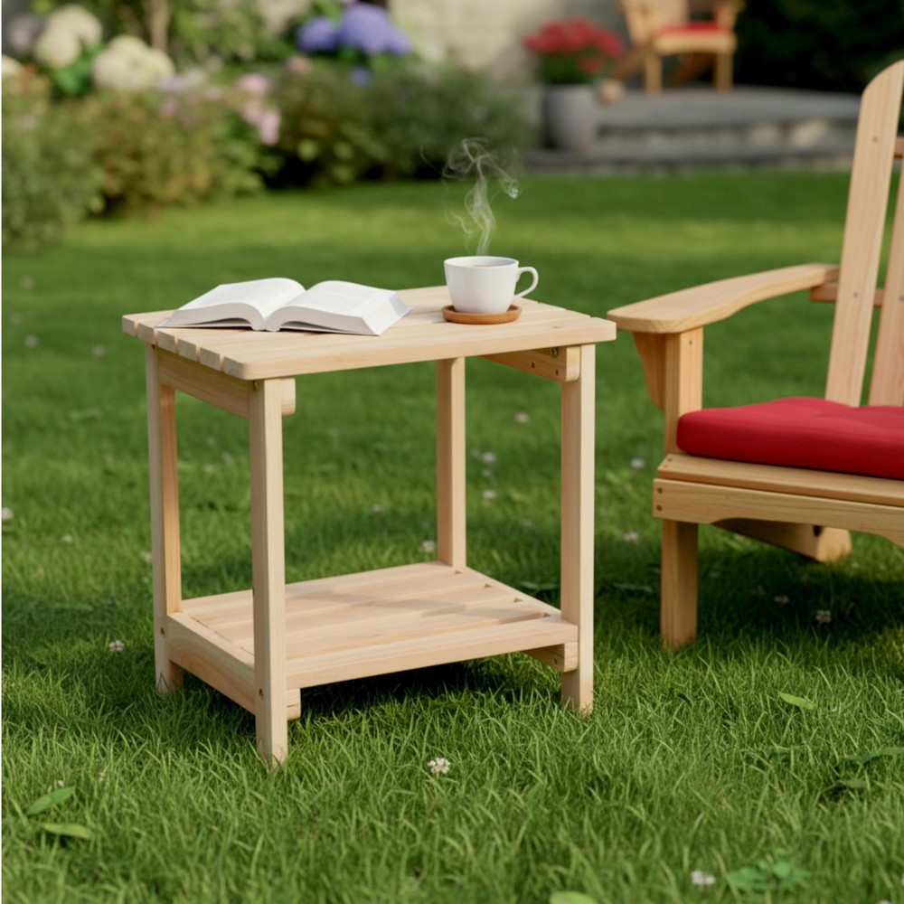 Providence Rectangular Side Table – Natural