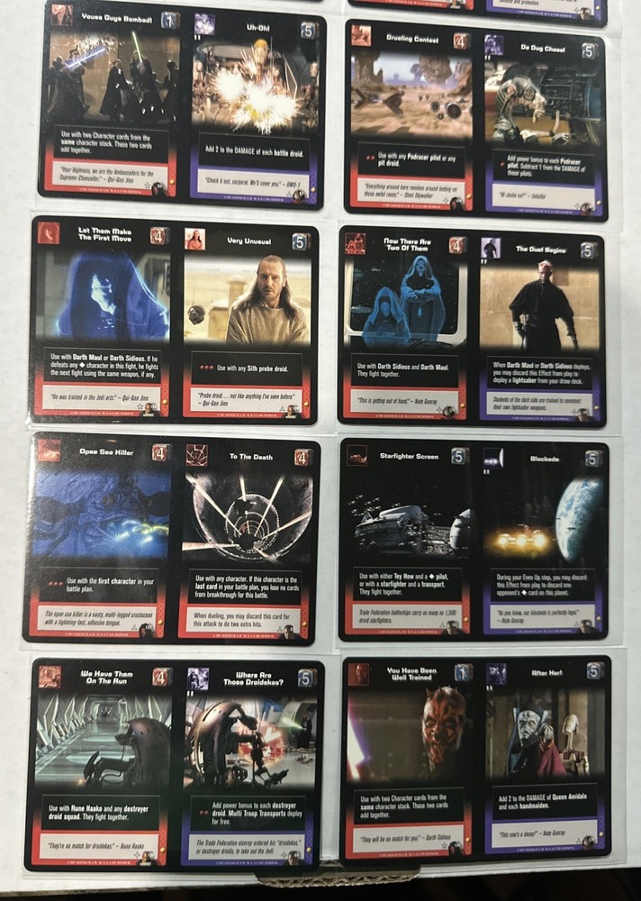 Star Wars Young Jedi Reflections CCG Double Impact Complete Set 14/14 Common