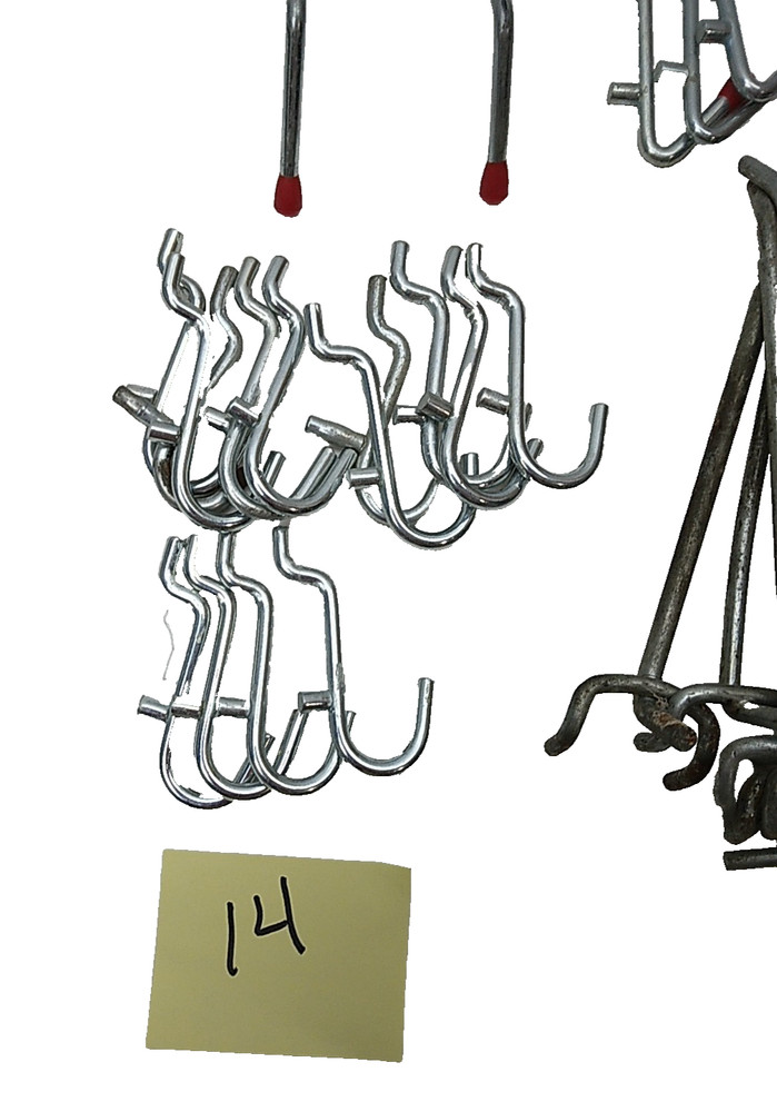 Assorted Mixed Lot 73 Peg Board Hooks Garage Workshop Storage