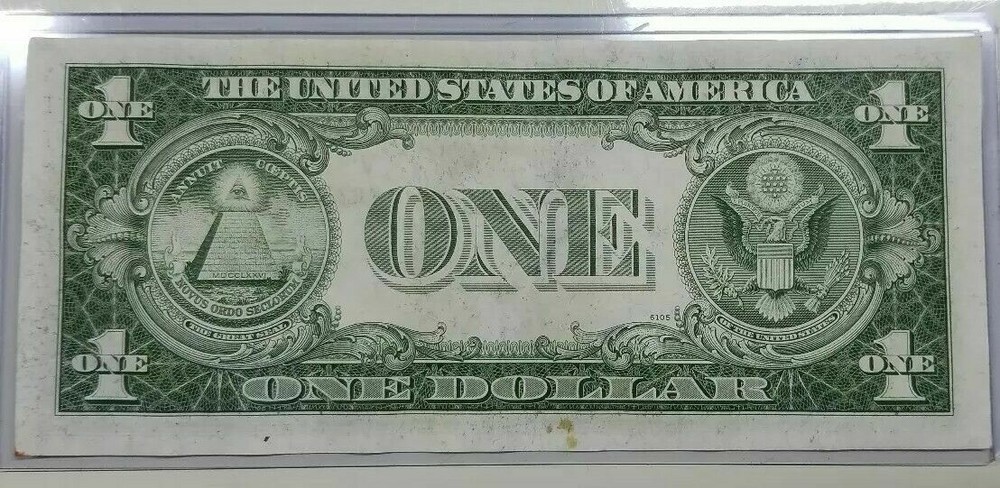 RARE 1935 E silver certificate Back on Front GHOST INK ERROR NOTE for collection