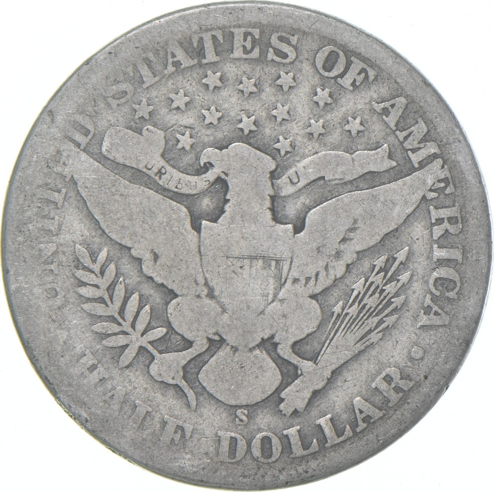 1902-S Barber Half Dollar Average Circ