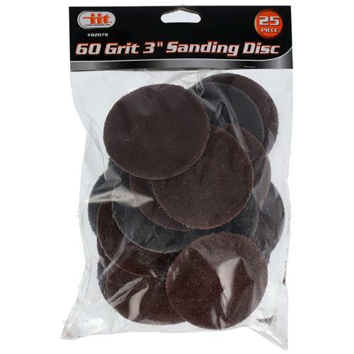 25pc 3" 60 Grit Sanding Discs Surface Prep Finishing Work 82078