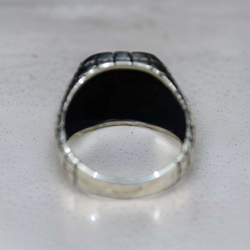 Men's Ring Solid Real 925 Sterling Silver Puzzle Design Size 7-15