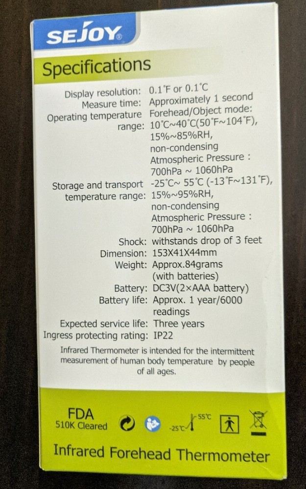 Sejoy Thermometer